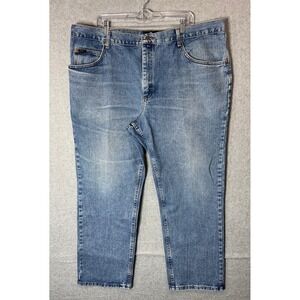 Lee Jeans Men's 44 X 30 Blue Denim 100% Cotton Regular Fit‎ Straight Leg Zip Fly